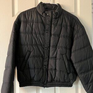 Black Puffer Jacket - SIze Medium